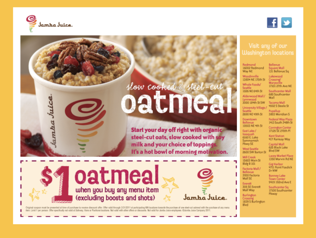 Jamba coupon landing page