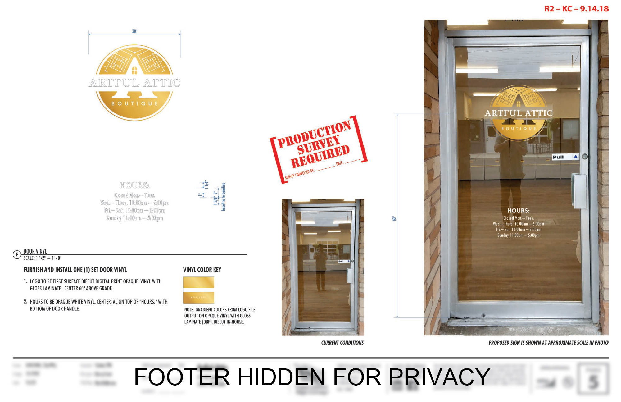 Door Vinyl Scaled Drawing.